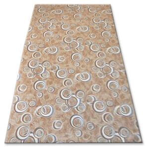 Dywany Lusczow Kusový koberec DROPS Bubbles béžový, velikost 200x200