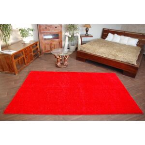 Dywany Lusczow Kusový koberec SHAGGY Izebelie 5cm červený, velikost 80x120