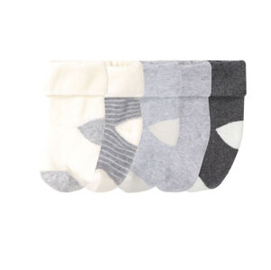 lupilu® Chlapecké plyšové ponožky BIO, 5 párů (baby/infant#male, 19/22, šedá)