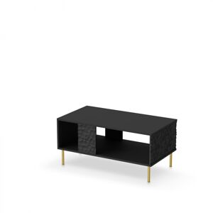 HALMAR Konferenční stolek BULLET 92 cm černý/zlatý