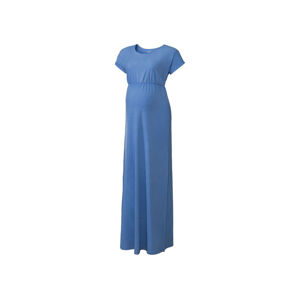 esmara® Dámské těhotenské maxi šaty (adult#female#ano, L (44/46), modrá)