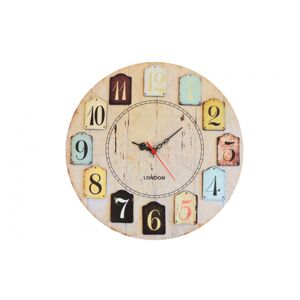 Hanah Home Nástěnné hodiny Retro 40 cm vícebarevné