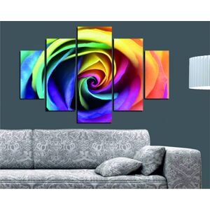 Hanah Home Vícedílný obraz Colorful Rose 92 x 56 cm