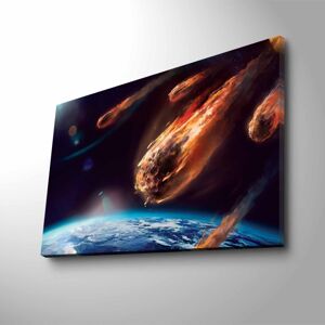 Wallity Obraz s LED osvětlením LETÍCÍ ASTEROID 45 x 70 cm