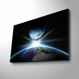 Wallity Obraz s LED osvětlením SETKÁNÍ ZEMĚ A MĚSÍCE 45 x 70 cm