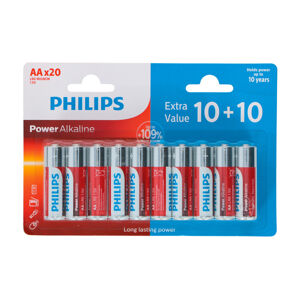 PHILIPS Alkalická baterie AA / AAA, 20 kusů (AA/LR6)