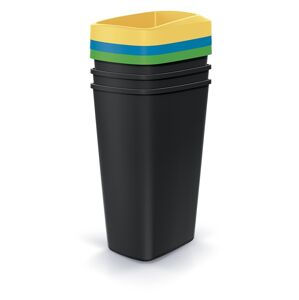 Prosperplast Sada odpadkových košů COMPACTO 3x45 L černá