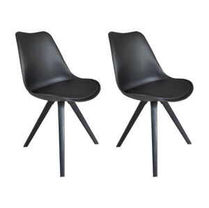 byLIVING Židle Kira, 2 kusy (household/office chair, černá / černá)