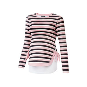esmara® Dámský těhotenský svetr (adult#female, XL (48/50), proužek/černá/bílá/světle růžová)