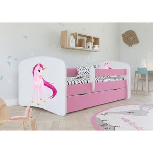 Kocot kids Dětská postel Babydreams jednorožec růžová, varianta 70x140, se šuplíky, bez matrace
