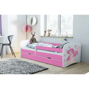 Kocot kids Dětská postel Babydreams víla s motýlky růžová, varianta 70x140, bez šuplíků, bez matrace