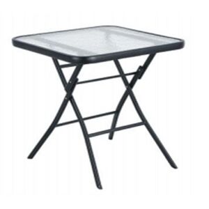 Kontrast Skládací zahradní stolek MODERN 60 cm čtverec černý