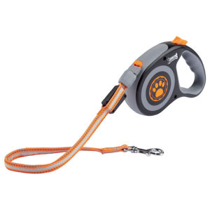 zoofari® Samonavíjecí vodítko s LED světlem (dog, neonová oranžová, malá)