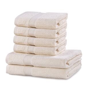 Sada ručníků DecoKing MARINA ecru, velikost 2*70x140+4*50x100