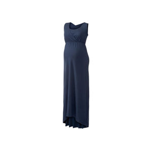 esmara® Dámské těhotenské maxi šaty (adult#female#ano, XS (32/34), námořnická modrá)
