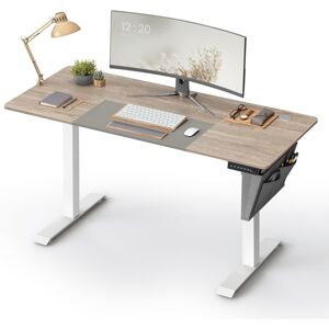 SONGMICS Elektricky nastavitelný psací stůl Redikt 140 cm bílý/šedý