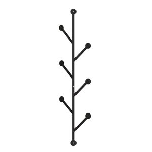 Kalune Design Kovový věšák PONPON 22 cm černý