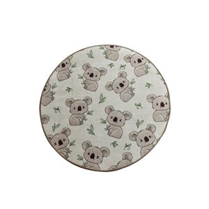 Conceptum Hypnose Dětský kulatý koberec Koala 100 cm šedý