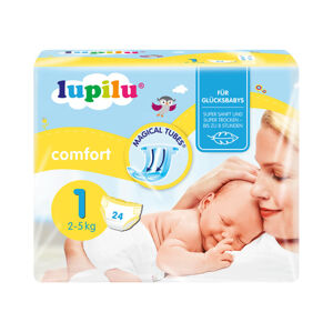 lupilu® Dětské pleny Comfort, velikost 1 NEWBORN, 24 kusů (Žádný údaj)