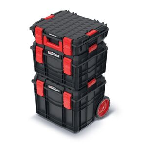 Prosperplast Sada kufrů na nářadí 3 ks XEBLOCCK PRO 45 x 38 x 80 cm černo-červená