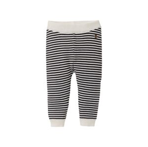 lupilu® Dívčí pletené kalhoty BIO (baby/infant#female#ne, 74/80, pruhy/šedá/bílá)
