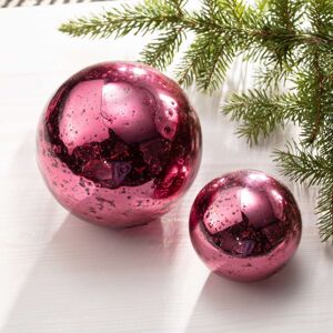 Dekorace  Glass Ball pink průměr 15cm