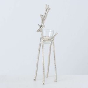 Svícen Reindeer 37cm silver