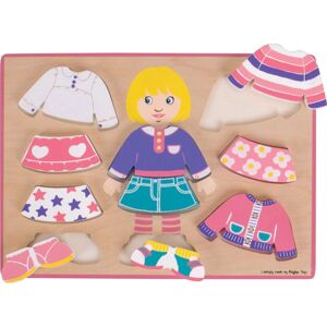 Bigjigs Toys Dřevěné oblékací puzzle GIRLS