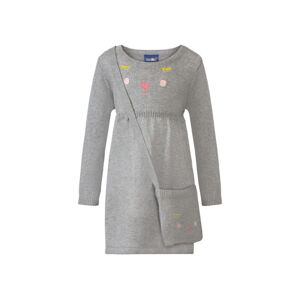 lupilu® Dívčí úpletové šaty (child#female#ne, 98/104, šedá)