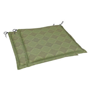 GO-DE Textil Sada zahradních podsedáků Raute (zelená, polštářek, 5 cm, 2 kusy)