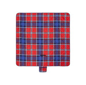 LIVARNO home Pikniková deka, 200 x 200 cm (káro červená / modrá)