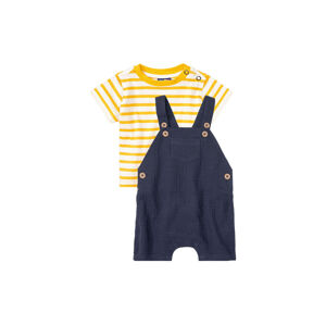 lupilu® Chlapecká souprava s BIO bavlnou, 2dílná (baby/infant#male#ne, 50, tmavě modrá / oranžová)