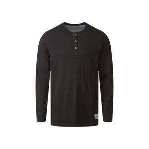 LIVERGY® Pánské triko s dlouhými rukávy (adult#male, L (52/54), černá)