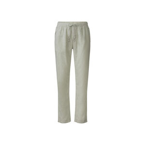 LIVERGY® Pánské lněné kalhoty "Straight Fit" (46, světle zelená)