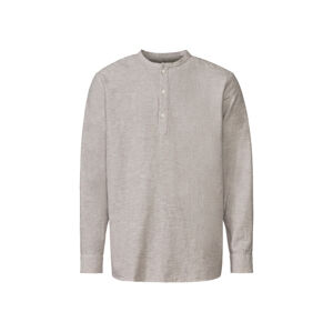 LIVERGY® Pánská lněná košile "Regular Fit" (L (41/42), hnědá)