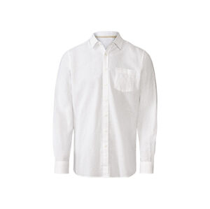 LIVERGY® Pánská lněná košile "Regular Fit" (L (41/42), bílá)