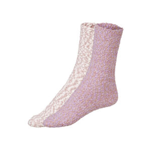 esmara® Domácí hřejivé ponožky, 2 páry (39/42, béžová/růžová)