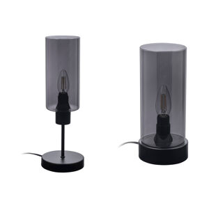 LIVARNO home Stolní LED lampa s kouřovým sklem