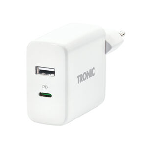 TRONIC® Duální USB nabíječka, 32 W, USB-C PD, US (bílá)