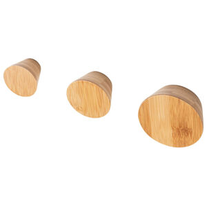 LIVARNO home Bambusové nástěnné háčky / Dveřní zarážk (bambusové nástěnné háčky, 3 kusy)