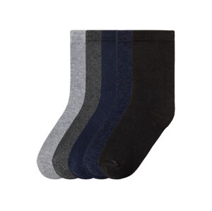 pepperts!® Chlapecké ponožky s BIO bavlnou, 5 párů  (39/42, šedá / tmavě modrá / černá)