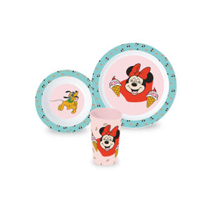 Dětská sada na snídani, 3dílná (Pluto, Minnie Mouse)