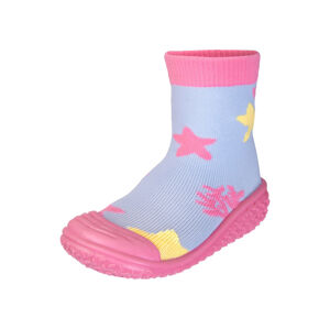 Playshoes Dětské vodní protiskluzové ponožky (24/25, světle modrá / mořská hvězdice)