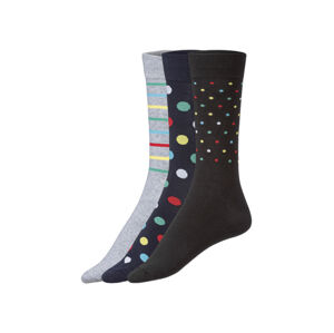 LIVERGY® Pánské ponožky, 3 páry (39/42, navy modrá / šedá / černá)