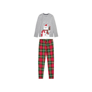pepperts!® Chlapecké vánoční pyžamo (child 2 years onwards#male, 158/164, šedá/červená/zelená)