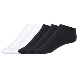 LIVERGY® Pánské nízké ponožky, 5 párů  (43/46, černá/bílá)