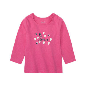 lupilu® Dívčí triko s dlouhými rukávy (child#female#ne, 86/92, růžová)