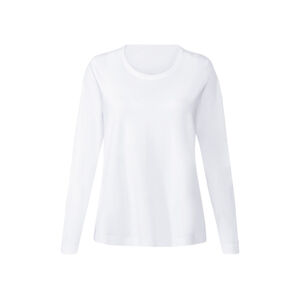 esmara® Dámské triko s dlouhými rukávy (S (36/38), bílá)