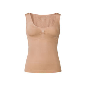 esmara® Dámská bezešvá tvarující košilka (M (40/42), široká ramínka / béžová)