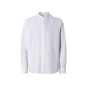 LIVERGY® Pánská lněná košile (M (39/40), bílá)
